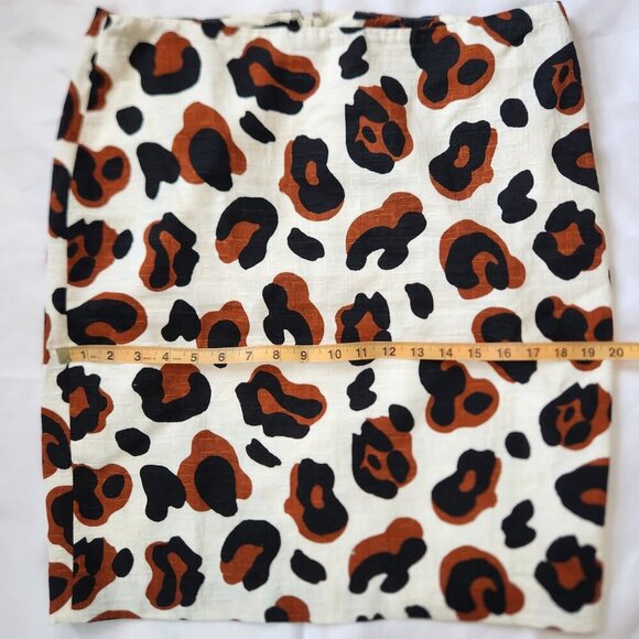 Talbots Cotton Pencil Skirt. Leopard Print. Like New. Size 12P - Picture 11 of 13